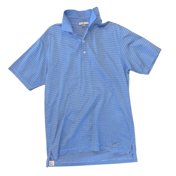 Peter Millar Striped Collar Polo Shirt - Picture 7 of 15